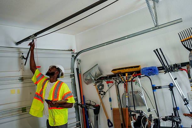 Professional Garage Door Panel Replacement technician working in Newport, WA